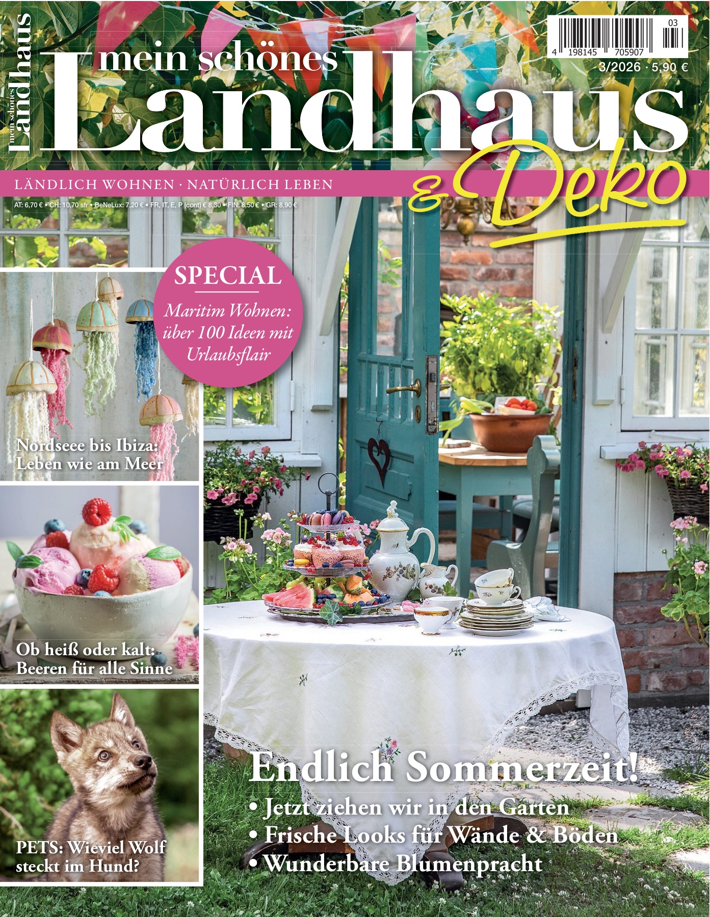 Cover der aktuellen Ausgabe: „Endlich Sommerzeit!“ mit Special „Maritim Wohnen“ (Ausgabe 9/2026)